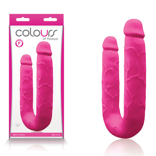 Colours DP Pleasure - Pink U Shaped Double Dong - Sex Toys Online