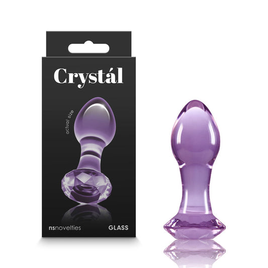 Crystal Gem - Purple 9 cm Glass Butt Plug - My Temptations Adult Store