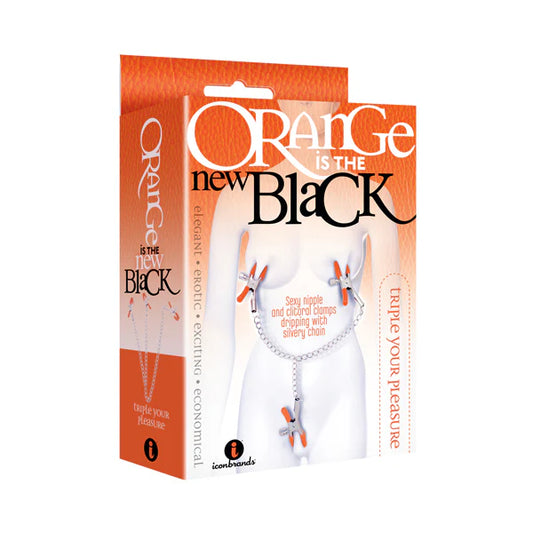 Orange Is The New Black Triple Your Pleasure Nipple and Clit Clamps