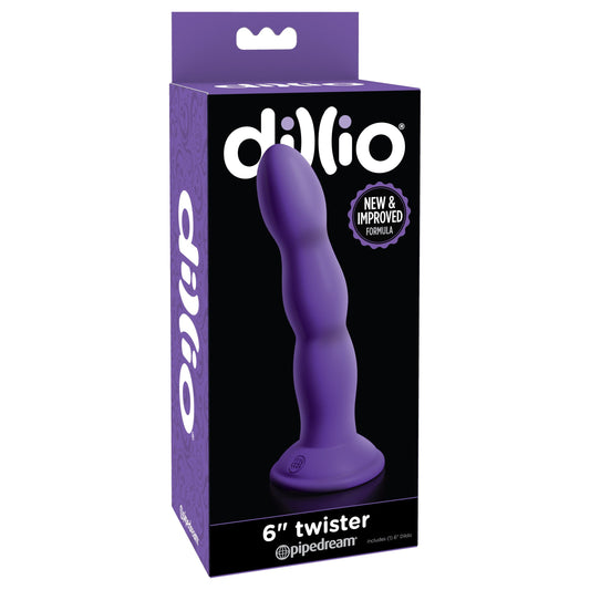 Dillio 6'' Twister Purple Dildo - My Temptations Sex Toys and Lingerie