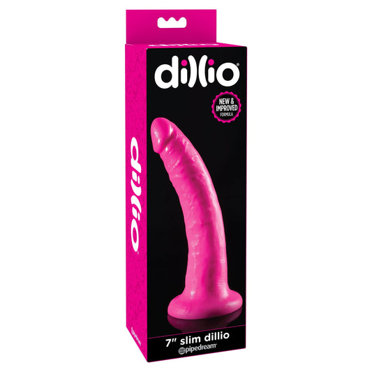 Dillio 7" Slim Pink Dildo - My Temptations Sex Toys and Lingerie
