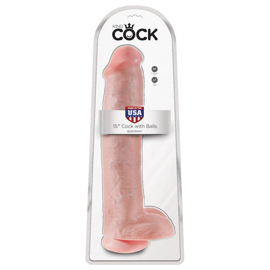 15in Cock with Balls Flesh