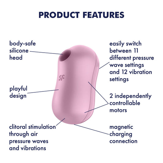 Satisfyer Cotton Candy Air Pulse Stimulator - Lilac - Sex Toys Australia