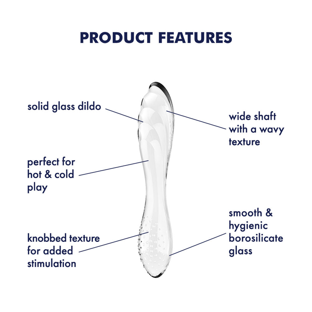 Satisfyer Dazzling Crystal 1 - Clear Glass Dildo - FEATURES