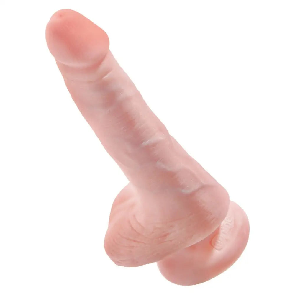 6in Cock With Balls Flesh Dildo