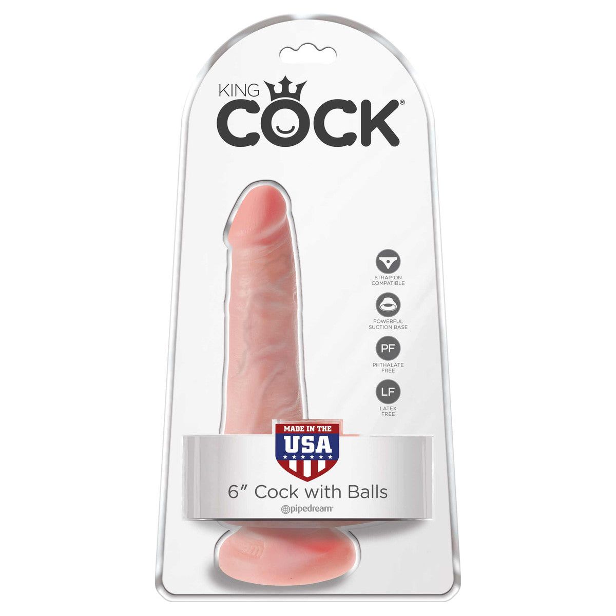 6in. Cock With Balls Flesh Dildo