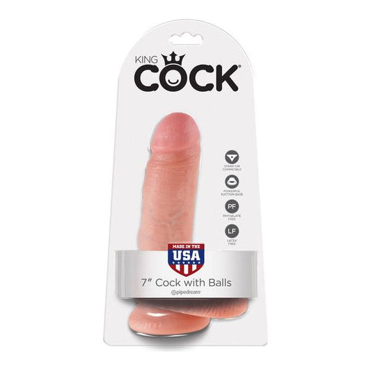 7 in. Cock With Balls Flesh Dildo