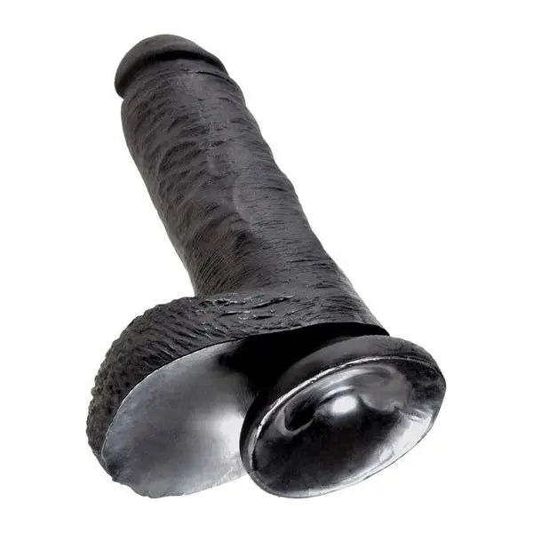 8in Black Cock With Balls