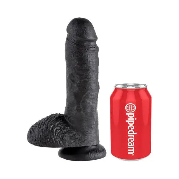 8in Black Cock With Balls