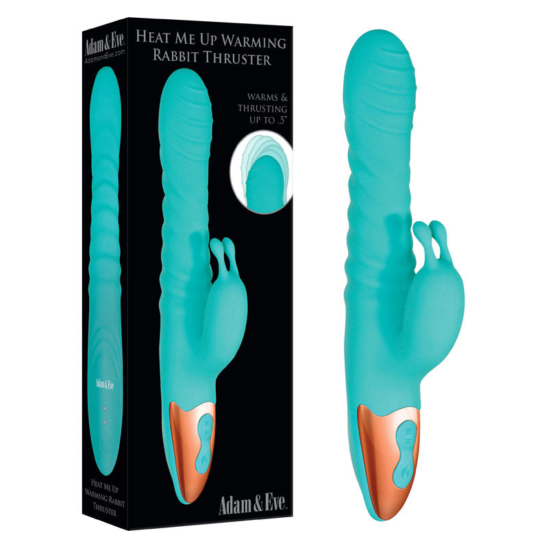 Adam & Eve Heat Me Up Warming Thruster Rabbit Vibrator - My Temptations Sex Toys