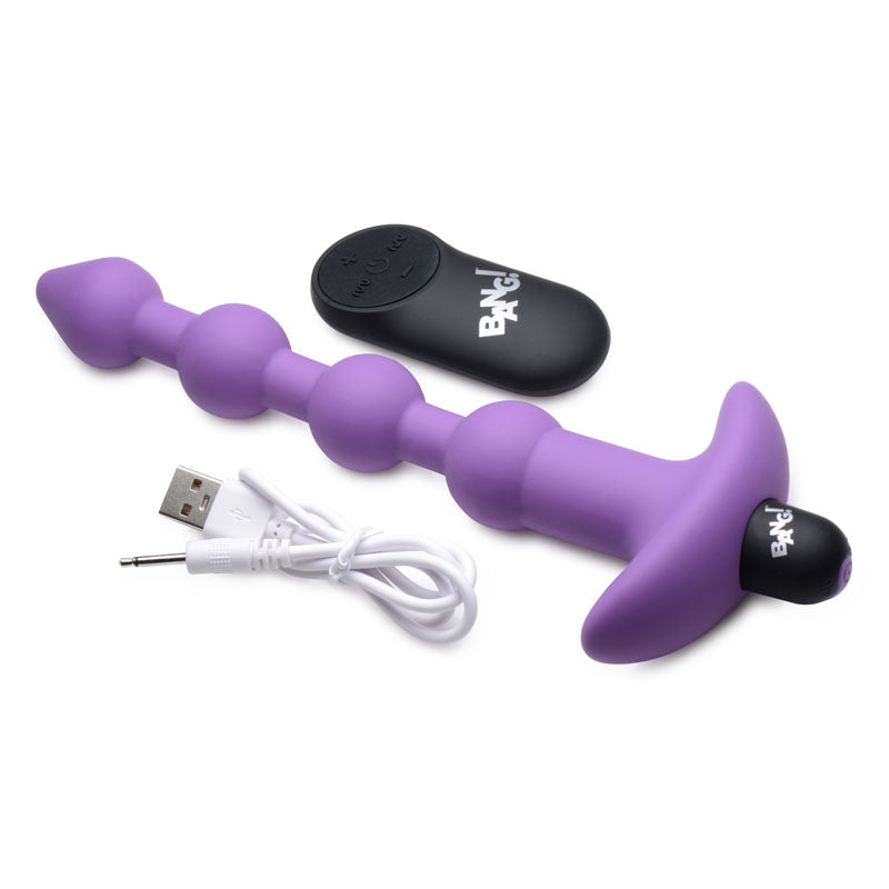 Purple Vibrating Anal Beads - Sex Toys My Temptations Australia