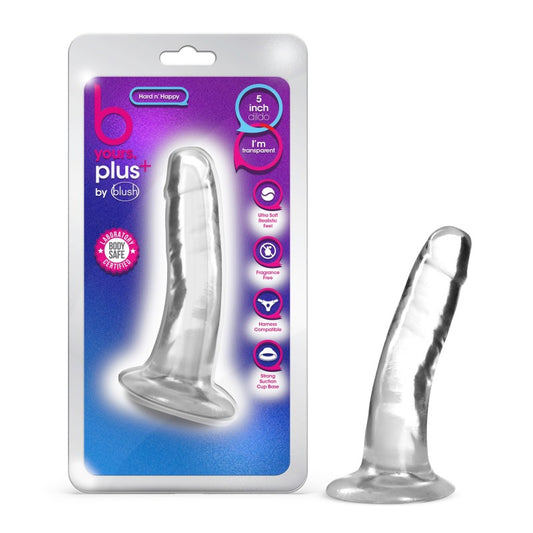 B Yours Plus Hard N Happy Clear Dildo