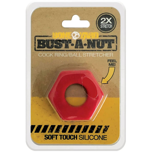 Boneyard Bust a Nut Cock Ring - Red - My Temptations Sex Toys Australia