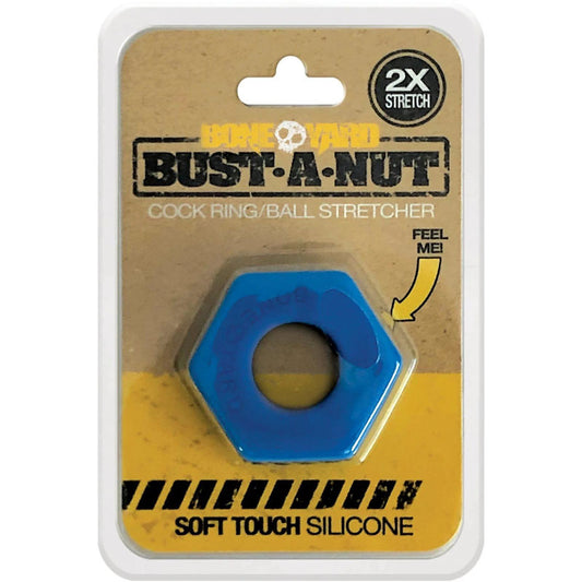 Boneyard Bust a Nut Cock Ring - Blue - Sex Toys Australia