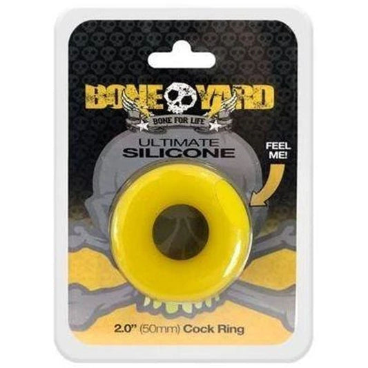 Boneyard Ultimate Silicone Yellow Cock Ring - Male Sex Toys