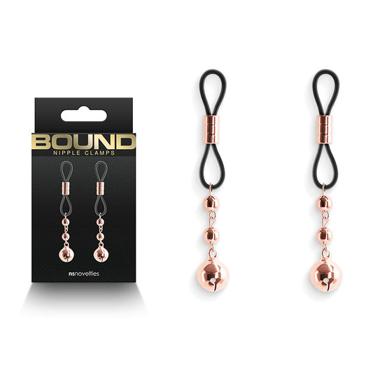 Bound Nipple Clamps - D1 - Rose Gold - Bondage  Gear Online