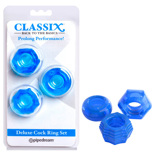 Classix Deluxe Cock Ring Set - Male Sex Toys  - My temptations Adult store