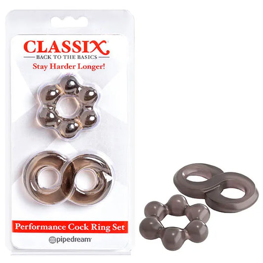 Classix Performance Cock Ring Set - Male Sex Toys 