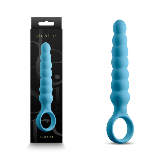 Desire Lucent Blue Vibrating Anal Beads - My Temptations Sex Toys Online