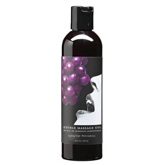 Edible Massage Oil Gushing Grape Flavoured - 237 ml - My Temptations Adult Store