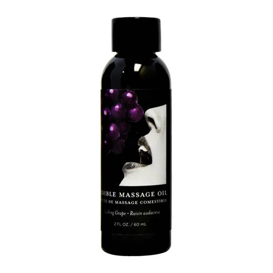 Edible Massage Oil Gushing Grape Flavoured - 59 ml - My Temptations Adult Store