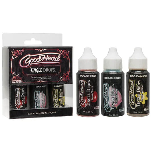 GoodHead Tingle Drops Cherry, Cotton Candy & French Vanilla  - My Temptations Adult Store