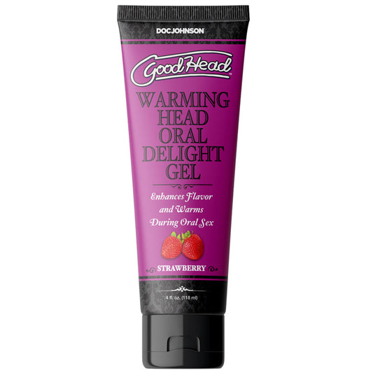 GoodHead Warming Head Oral Delight Gel - Strawberry 120 ml - My Temptations Adult Store