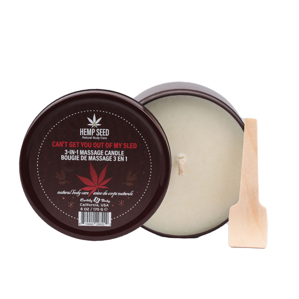 Hemp Seed 3-In-1 Massage Candle - Can't Get You Out Of My Sled - My Temptations