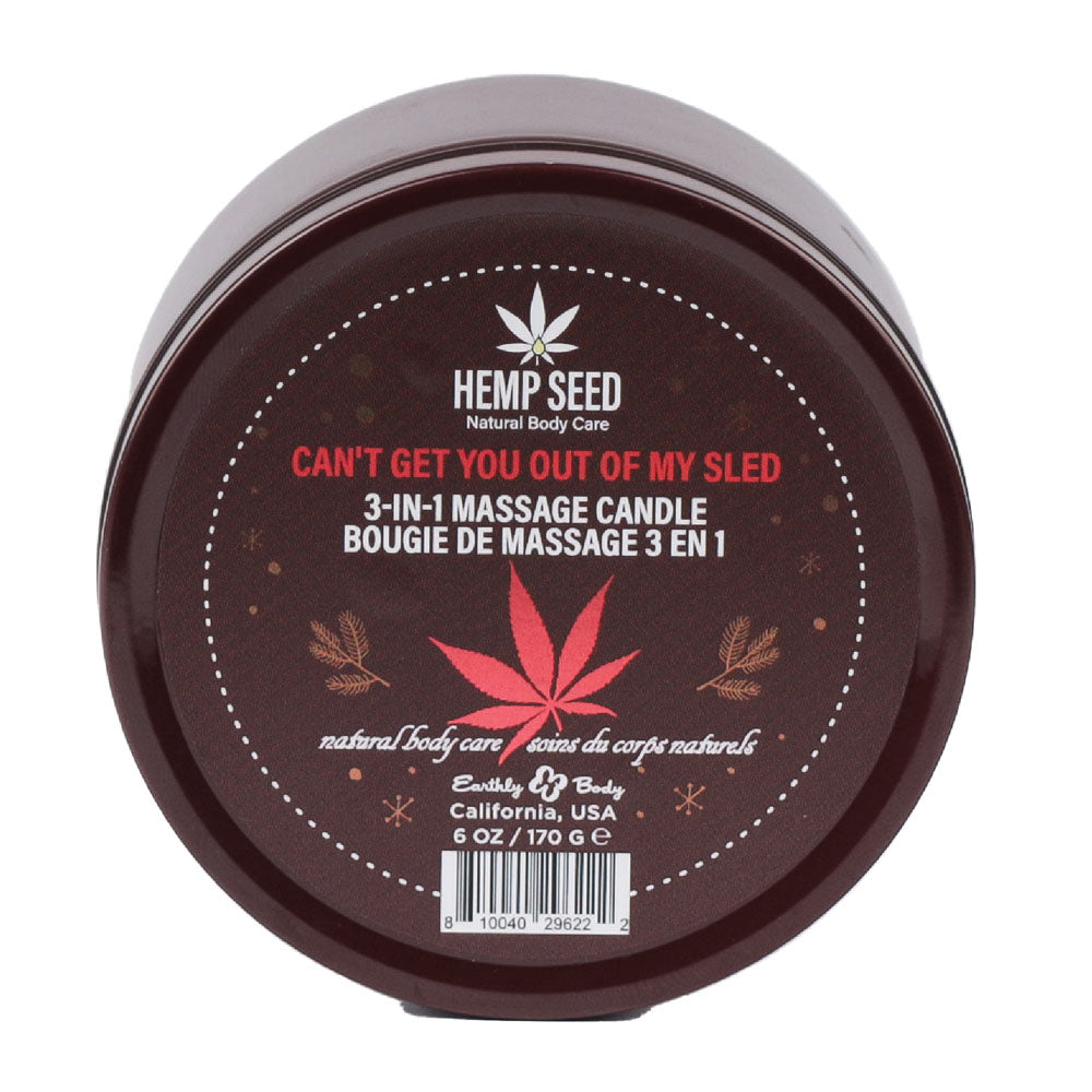 Hemp Seed 3-In-1 Massage Candle - Can't Get You Out Of My Sled - My Temptations