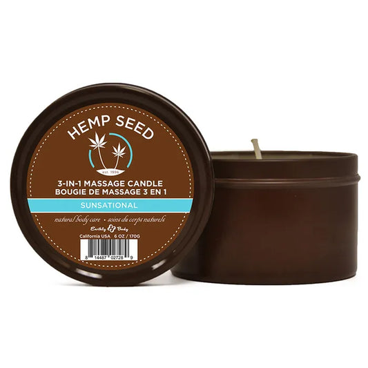 Hemp Seed 3-In-1 Massage Candle Sunsational 