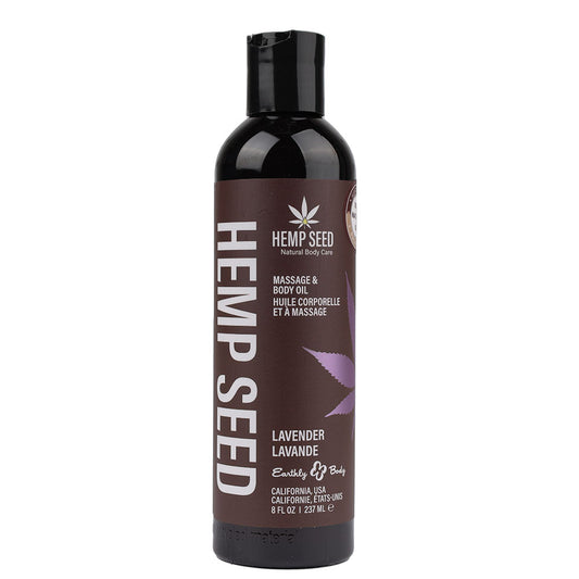 Hemp Seed Massage & Body Oil Lavender Scented - 237 ml