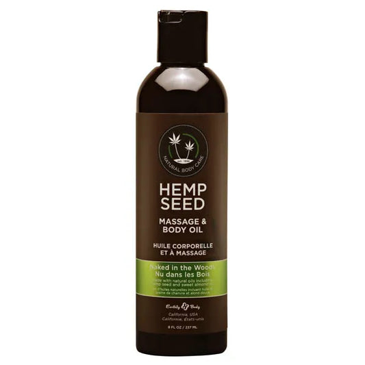 Hemp Seed Massage &amp; Body Oil Naked In The Woods (White Tea &amp; Ginger) Scented - 237 ml
