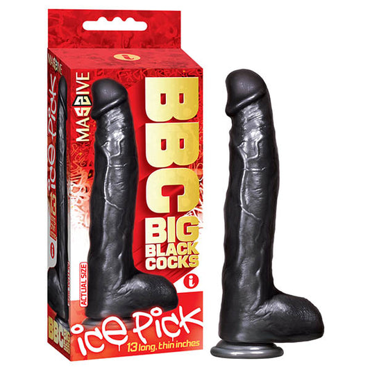 Big Black Cocks - Ice Pick 13" Black Dildo