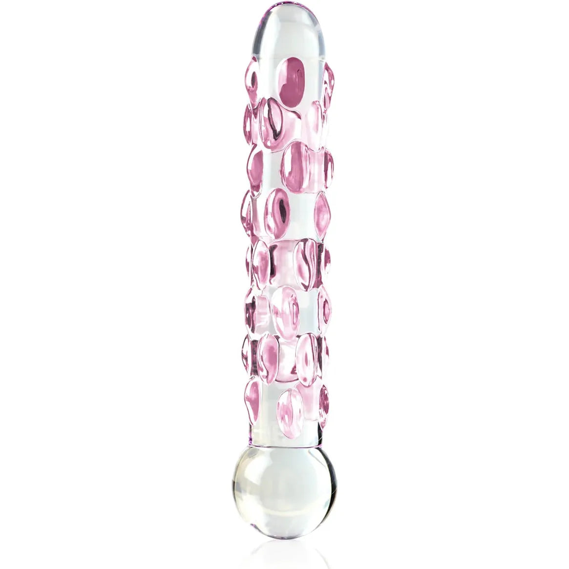 Icicles No. 7 - Clear - Pink Textured Glass Dlido
