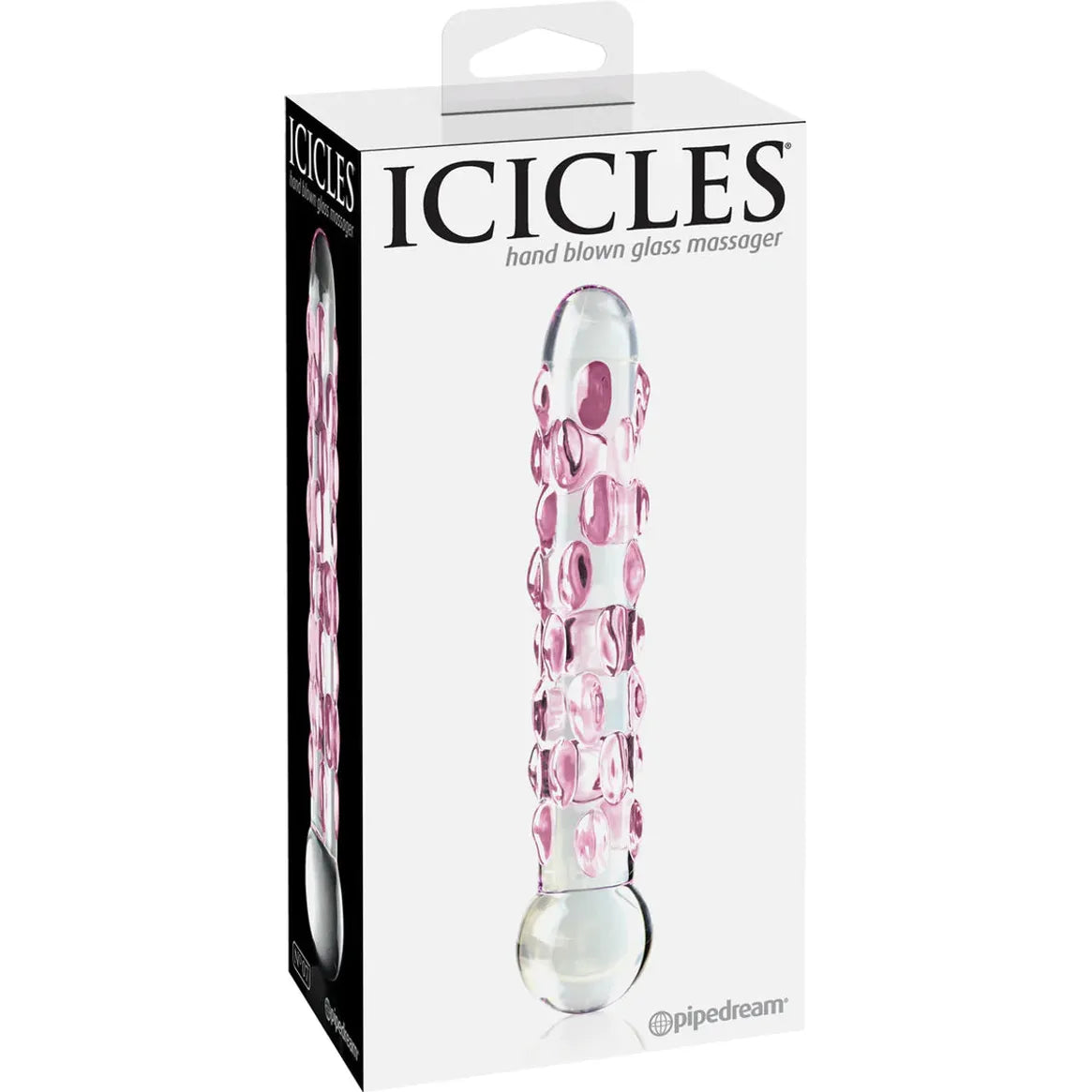 Icicles No. 7 - Clear - Pink Textured Glass Dlido