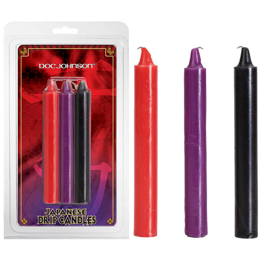 Japanese Drip Candles - Multi-Coloured 3-Pack - My Temptations Bondage