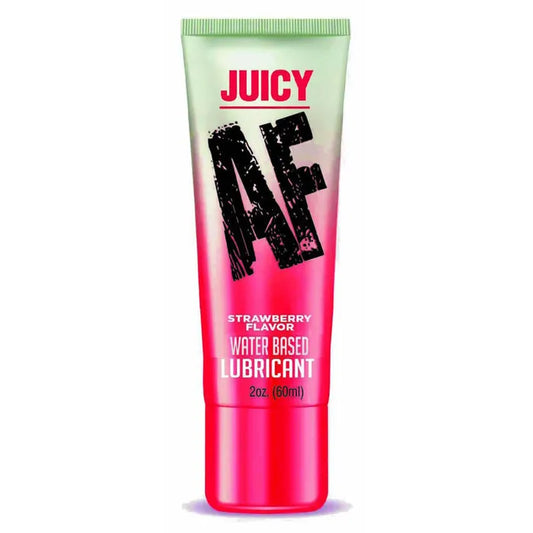 Juicy AF Strawberry Flavoured Water Based Lubricant - 60 ml - My Temptations Adult Store 