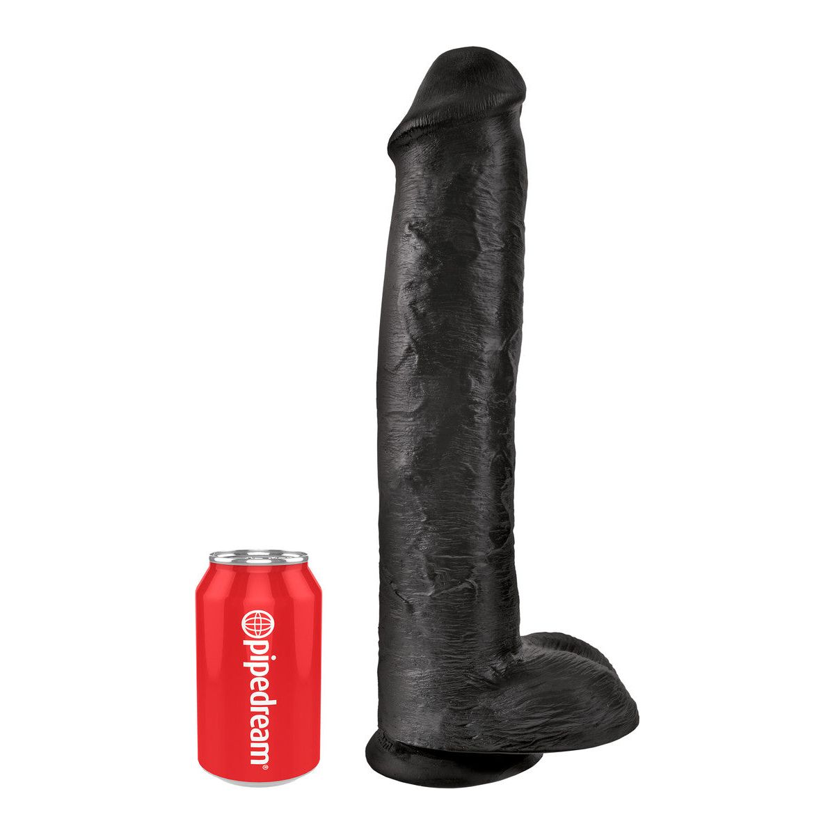 King Cock 15in Cock with Balls Black