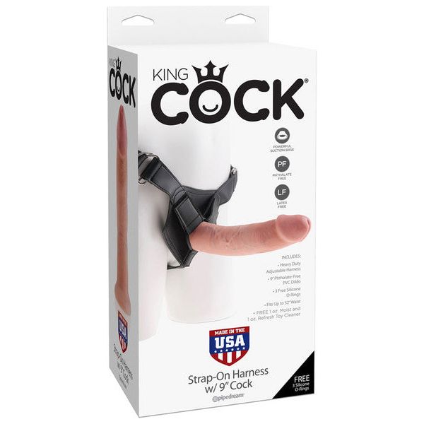 Cock Strap-On Harness with 9in Flesh Cock