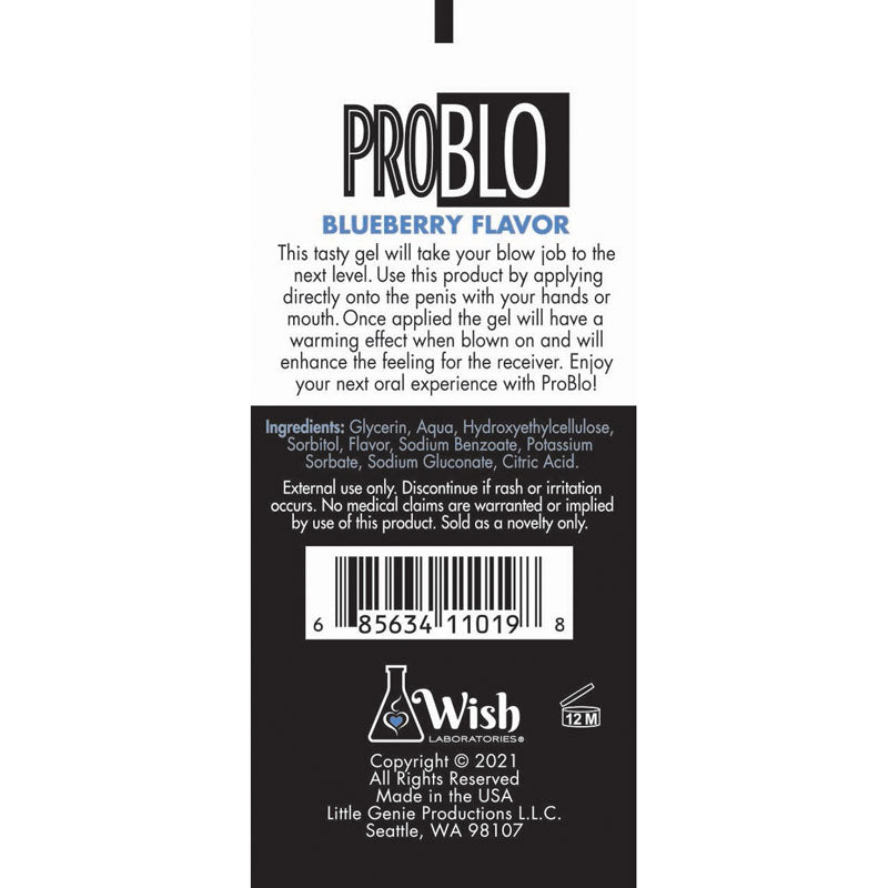 ProBlo Oral Pleasure Gel - Blueberry Flavoured Blowjob Gel - 29 ml