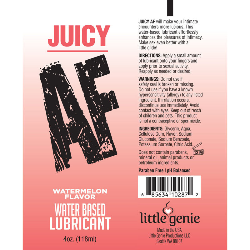 Juicy AF - Watermelon Flavoured Water Based Lubricant - 120 ml - My Temptations Adult Store