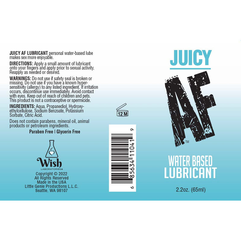 Juicy AF Water Based Lubricant - 59 ml - My Temptations Adult Store