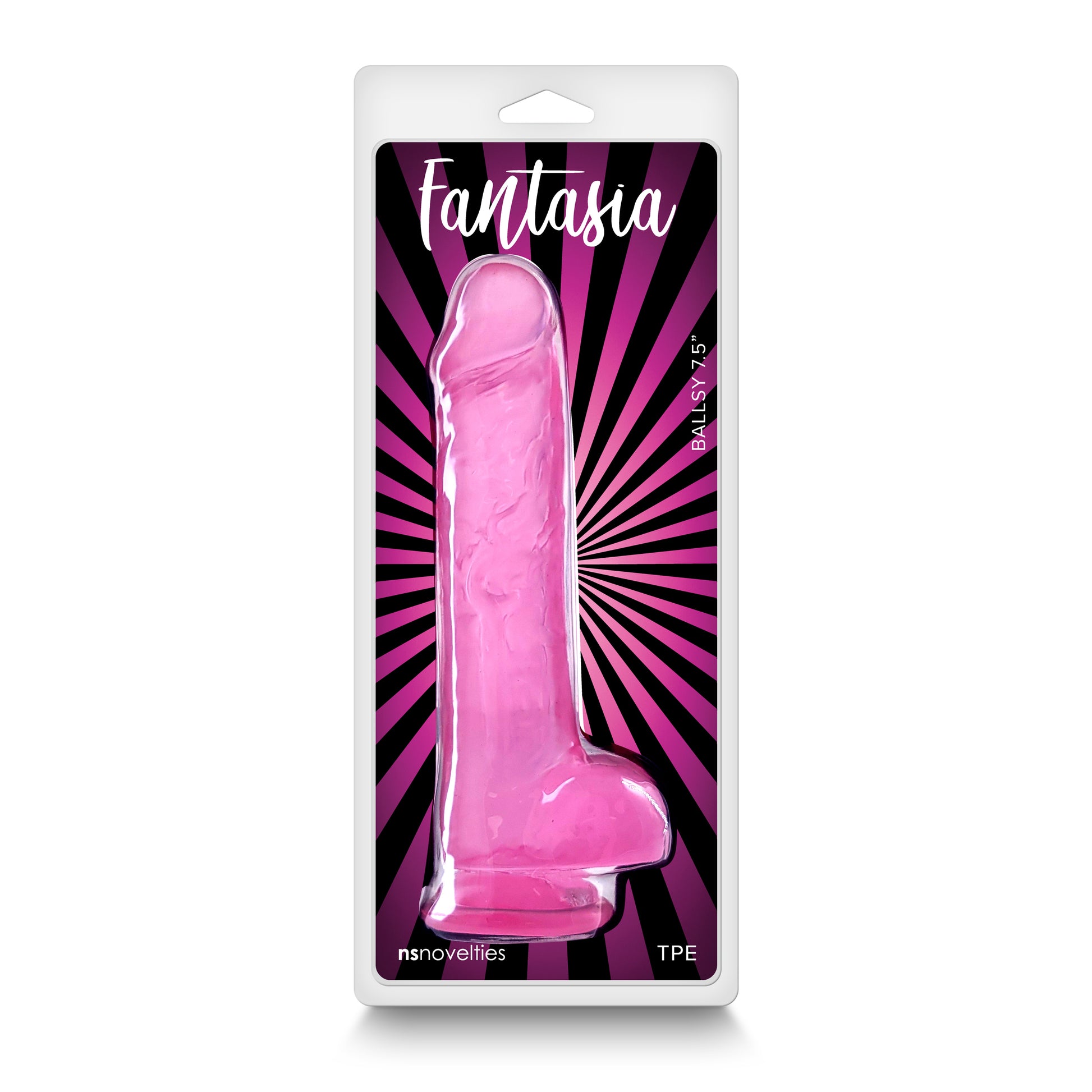 Fantasia Ballsy 7.5in Dildo - Pink