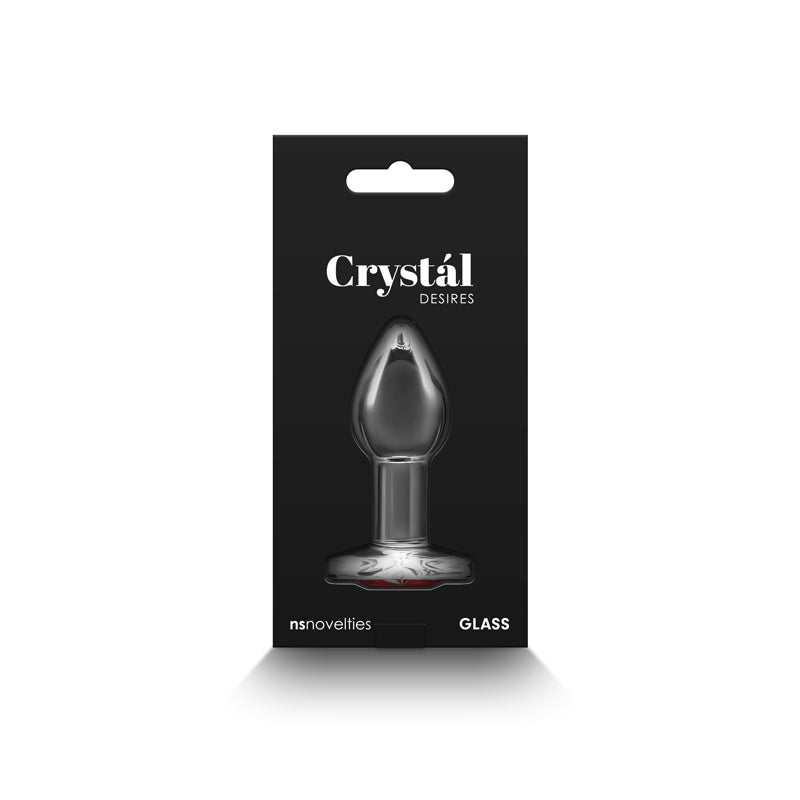 Crystal Desires - Small Butt Plug with Red Heart Gem Base