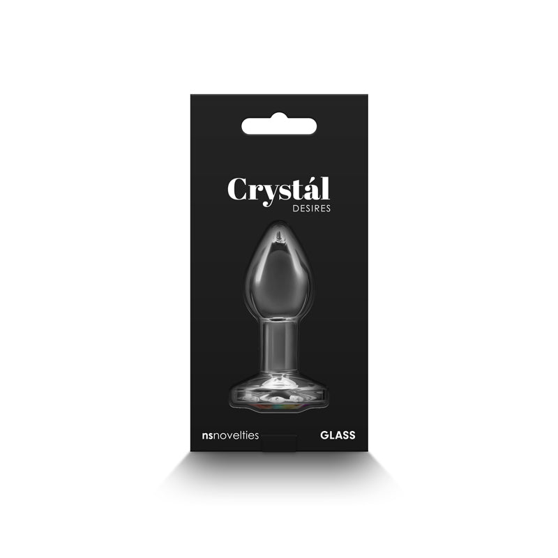 Crystal Desires Small Butt Plug with Rainbow Gem Base - My Temptations Adult Store
