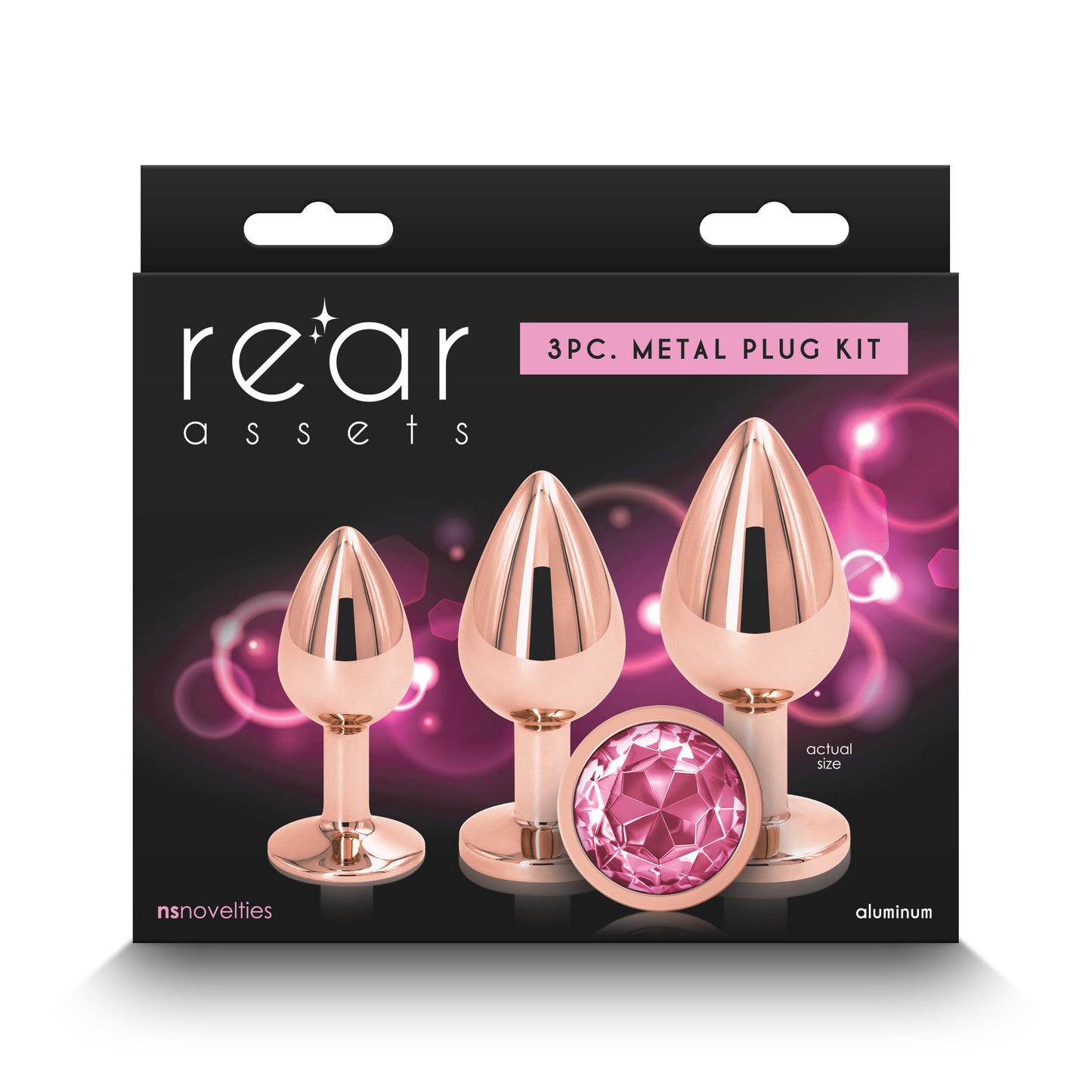 Rear Assets Trainer Kit Rose Gold Pink Butt Plugs
