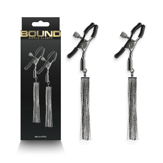 Bound Nipple Clamps - D2 - Gunmetal - Sex Toys Online