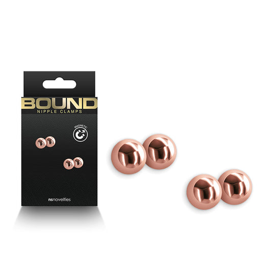 Bound Nipple Clamps - M1 Rose Gold Magnetic Nipple Balls 