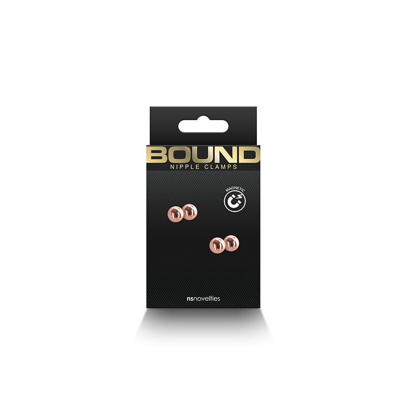 Bound Nipple Clamps - M1 Rose Gold Magnetic Nipple Balls 
