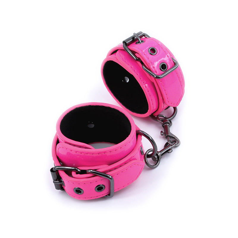 Electra Wrist Cuffs - Pink - Buy Bondage Cuffs Online - My Temptations